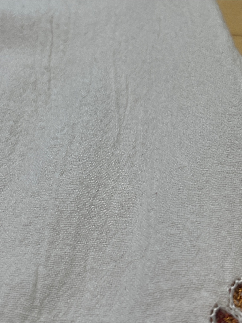 Raya Sun White Crinkle Linen Cotton Boho Embroidered Mini Dress Coverup Size M - Picture 11 of 16